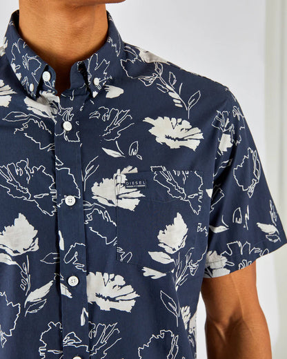 Diesel Wilder Short Sleeved Shirt - Navy Print