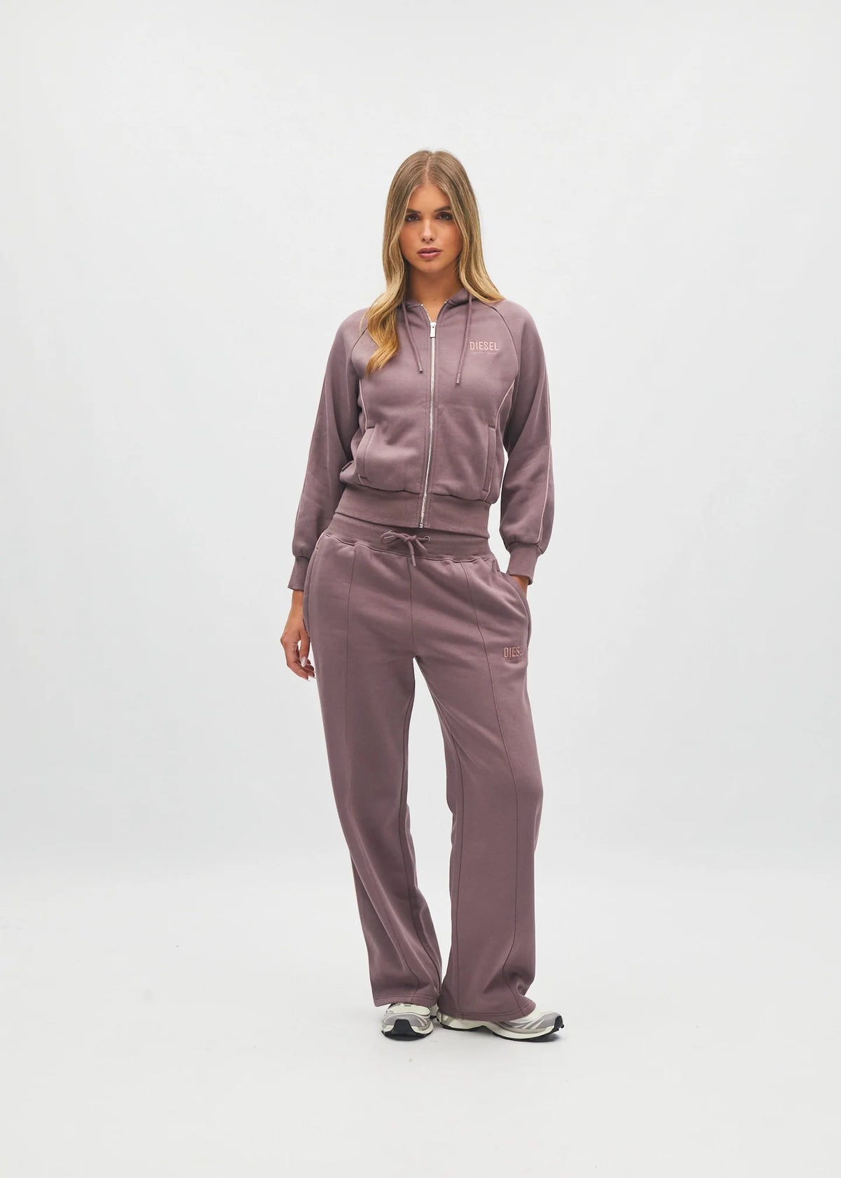 Diesel Cruz Zipper Hoodie - Dusty Mauve