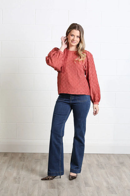 Rant & Rave Zeta Top - Terracotta