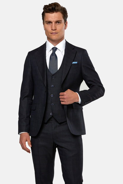 Benetti Haas Tailored Fit 3pc Suit - Chocolate