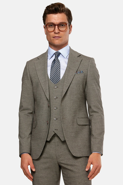 Benetti Lotus Tailored Fit 3pc Suit - Brown