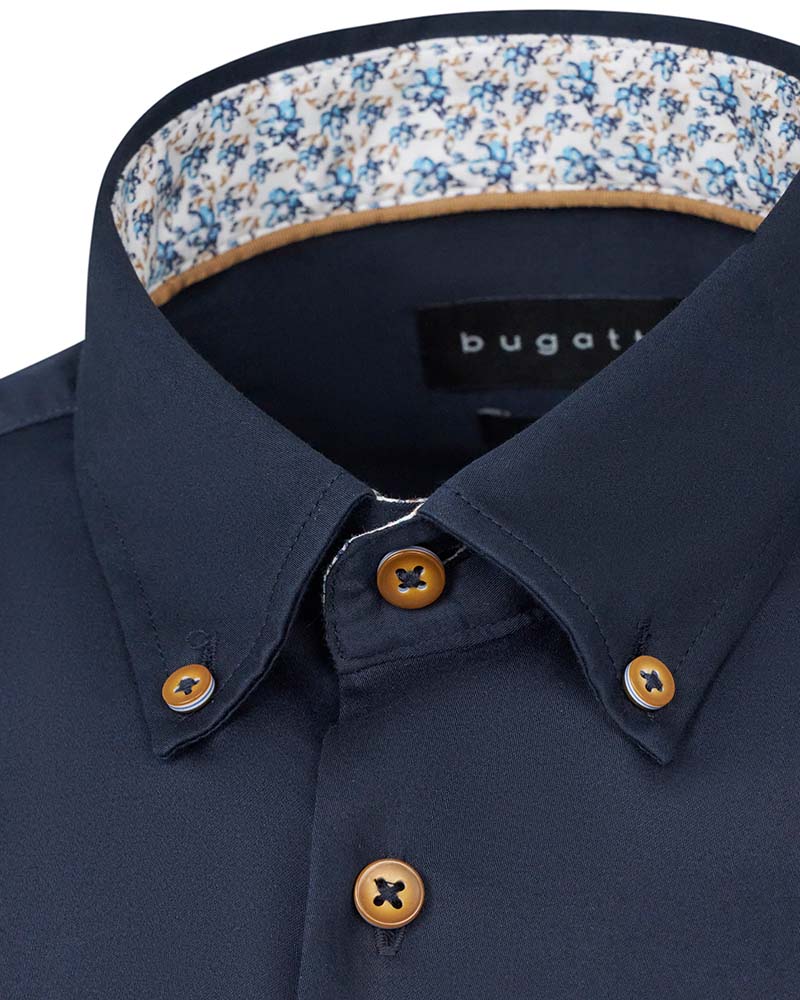 Bugatti Long Sleeve Shirt - Navy