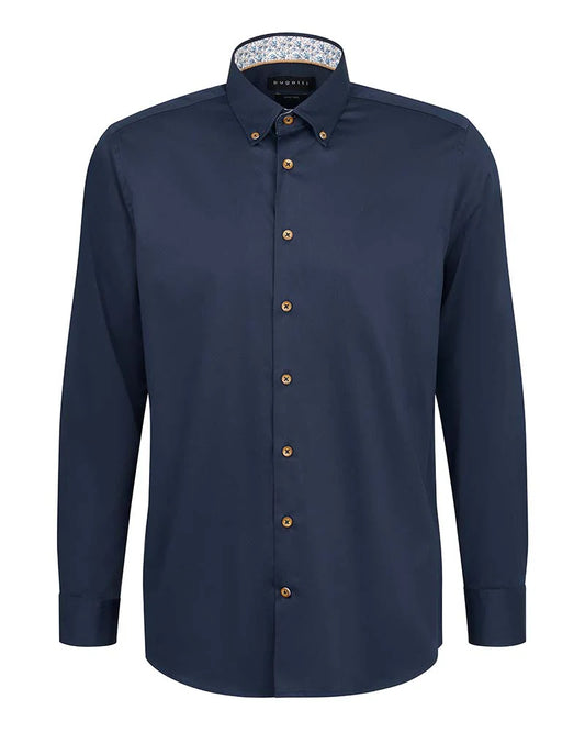 Bugatti Long Sleeve Shirt - Navy