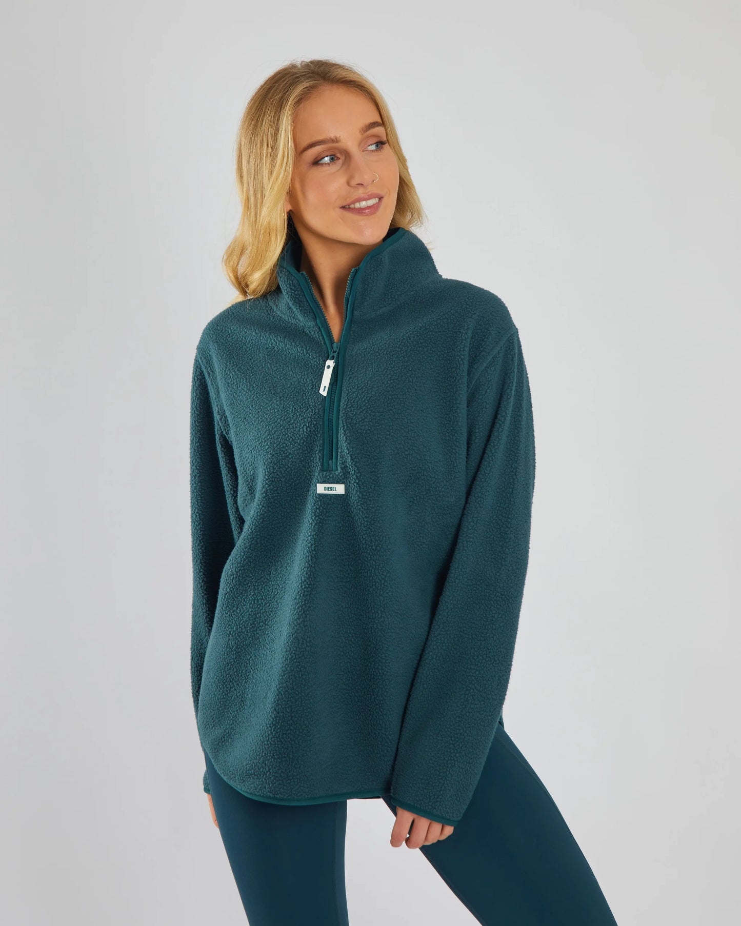 Diesel Kai Half Zip Fleece - Alpine Green