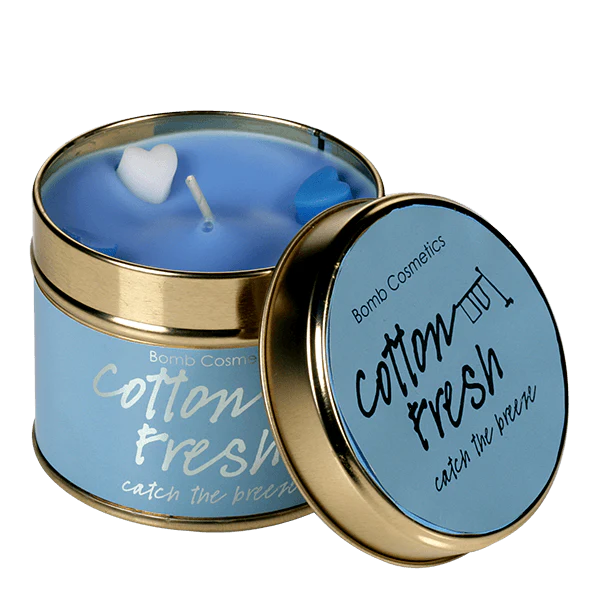 Bomb Cosmetics Cotton Fresh Tin Candle