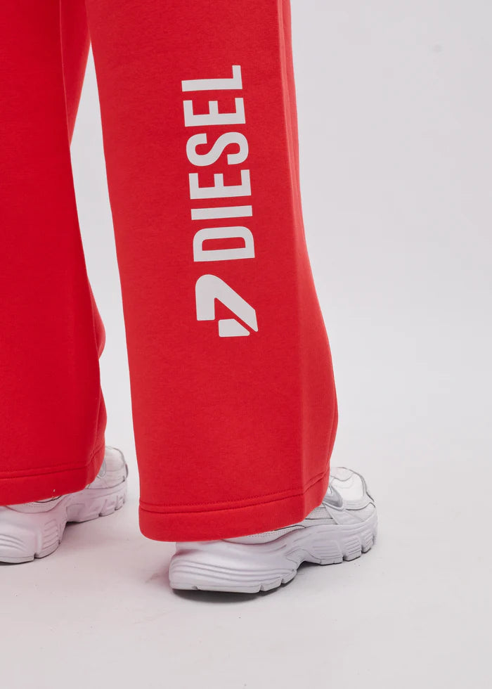 Red tracksuit with Diesel logo on a white background