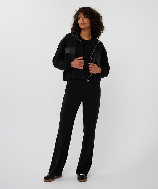Esqualo Cardigan Bomber - Black