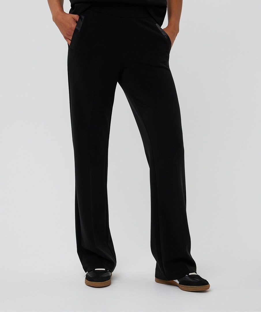Esqualo Wide Trouser - Black