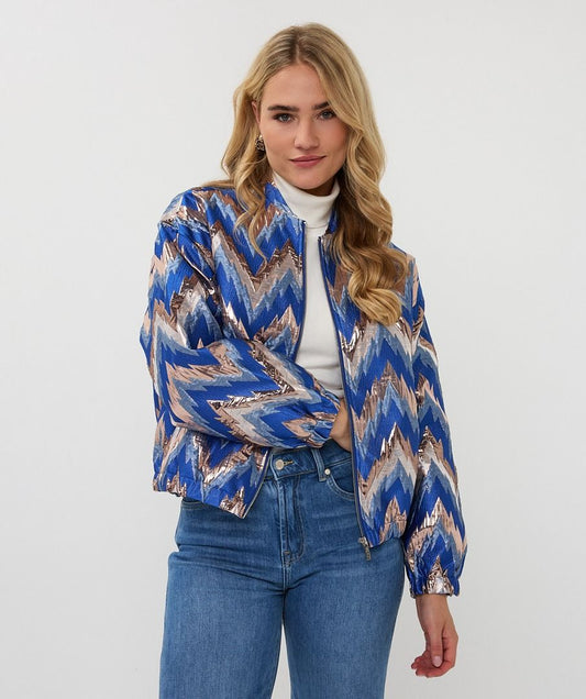Esqualo Jacquard ZigZag Bomber