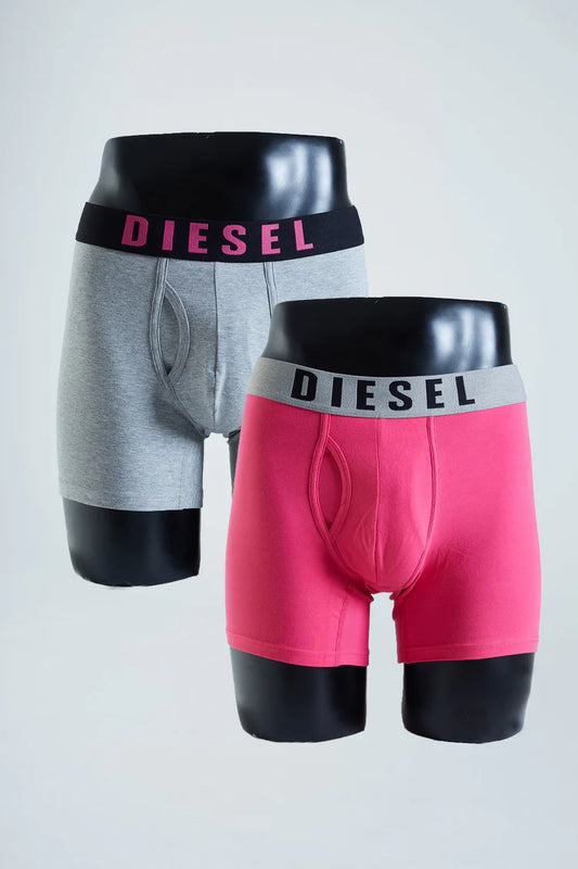 Diesel Bradford Boxers - Gravel / Hot Pink
