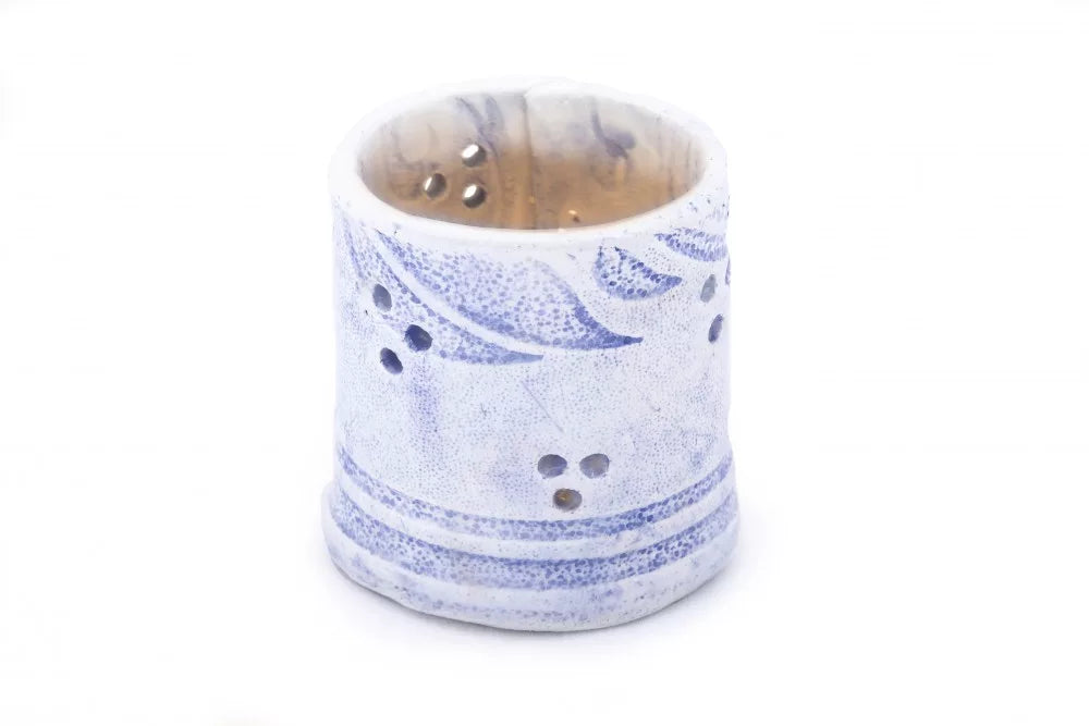 Sarah McKenna Impressed Collection Tea Light - Blue