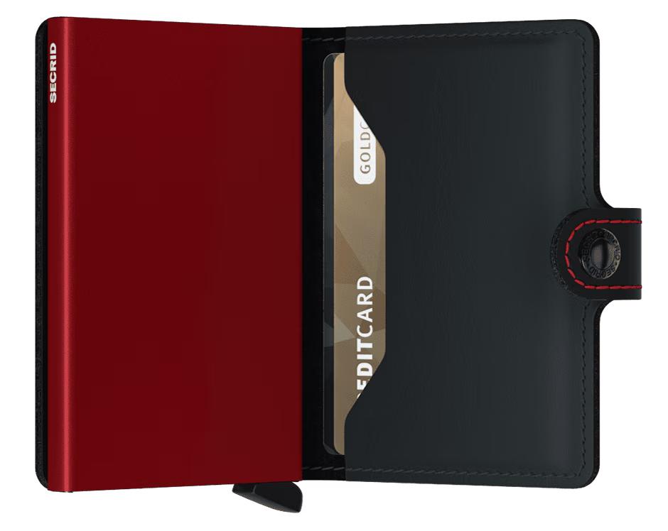 Secrid Miniwallet - Matte Black/Red