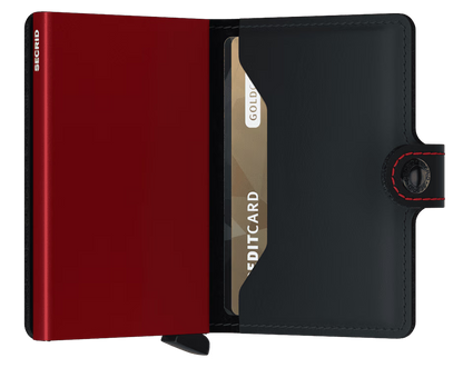Secrid Miniwallet - Matte Black/Red