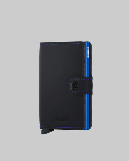 Secrid Miniwallet - Matte Black & Blue