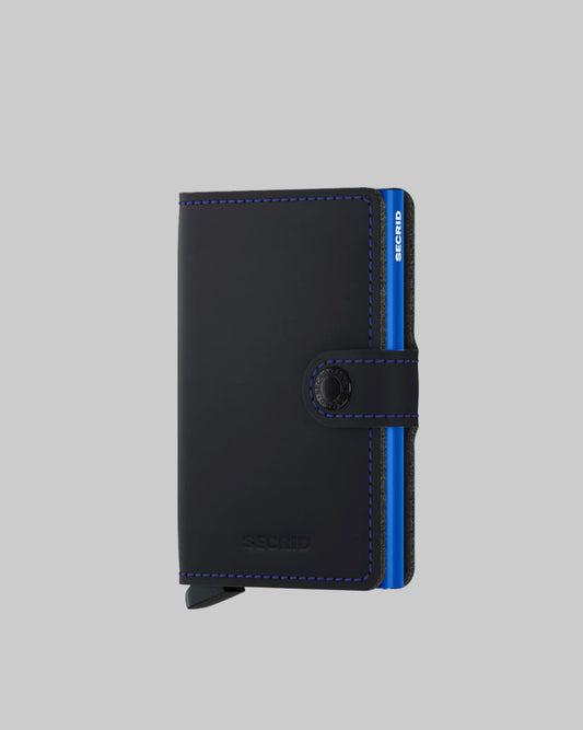 Secrid Miniwallet - Matte Black & Blue