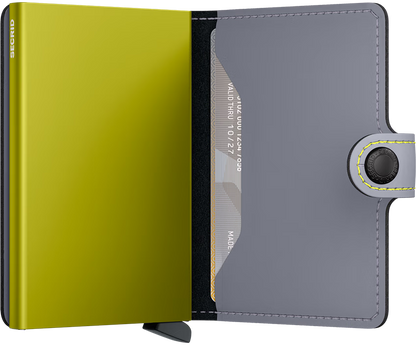 Secrid Miniwallet - Matte Grey/Lime