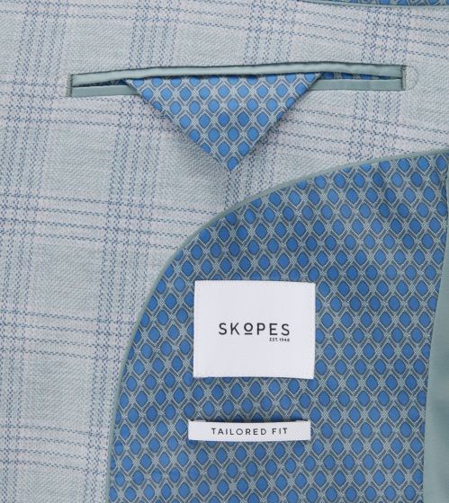 Skopes Montalvo Tailored Blazer - Light Green Check