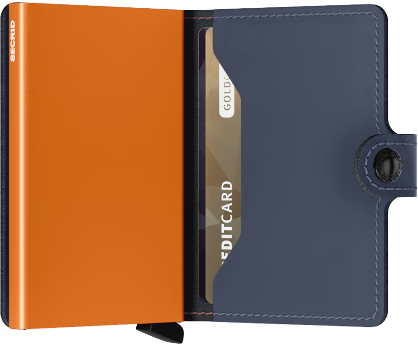 Secrid MiniWallet - Matte Night Blue & Orange