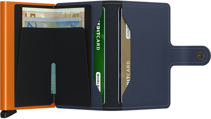 Secrid MiniWallet - Matte Night Blue & Orange