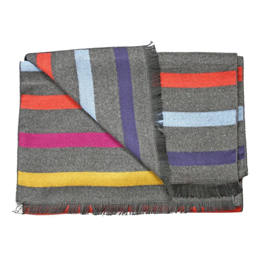 Swole Panda Bamboo Scarf - Multi Fine Stripe