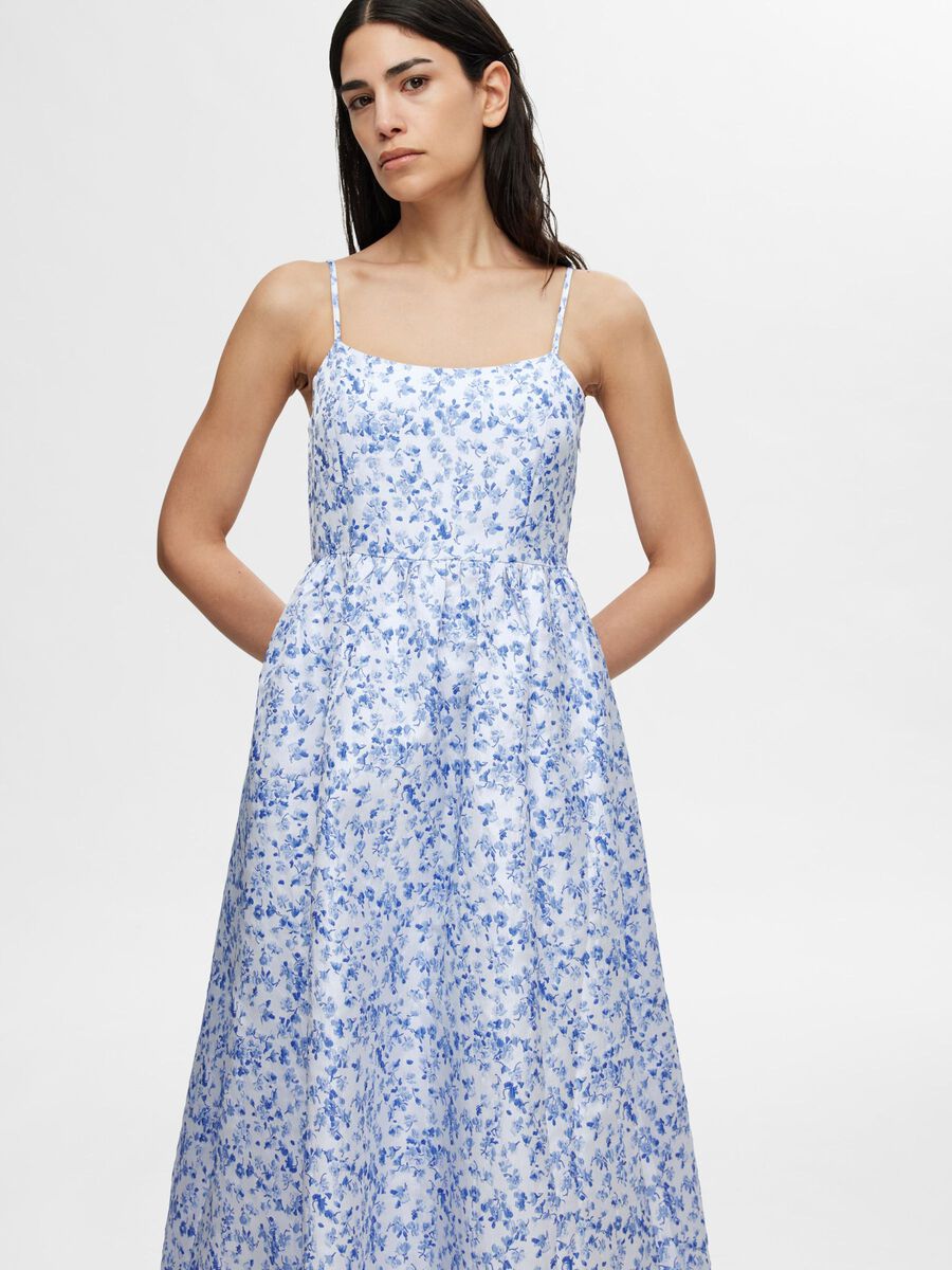 Selected Femme Selma Midi Dress - Sky Blue