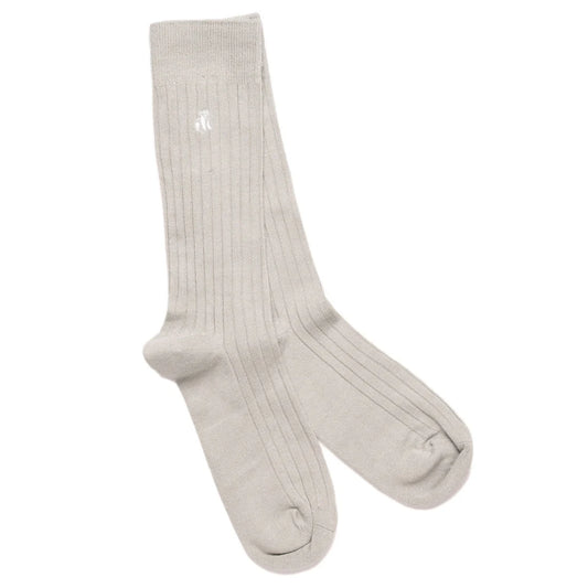 Swole Panda Bamboo Socks - Light Grey