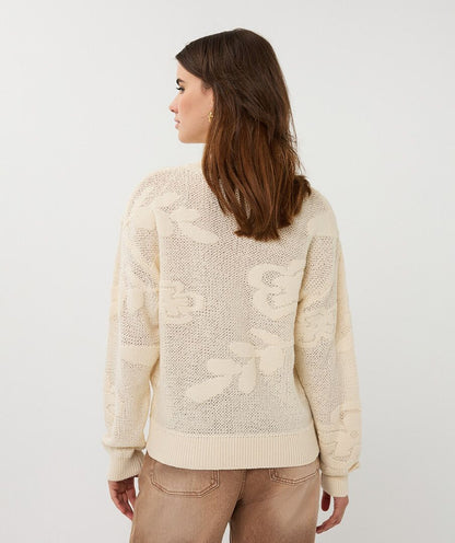 Esqualo Sweater Fancy Daisy Knit - Natural