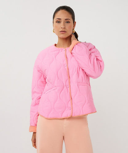 Esqualo Jacket Quilted Contrast - Rose