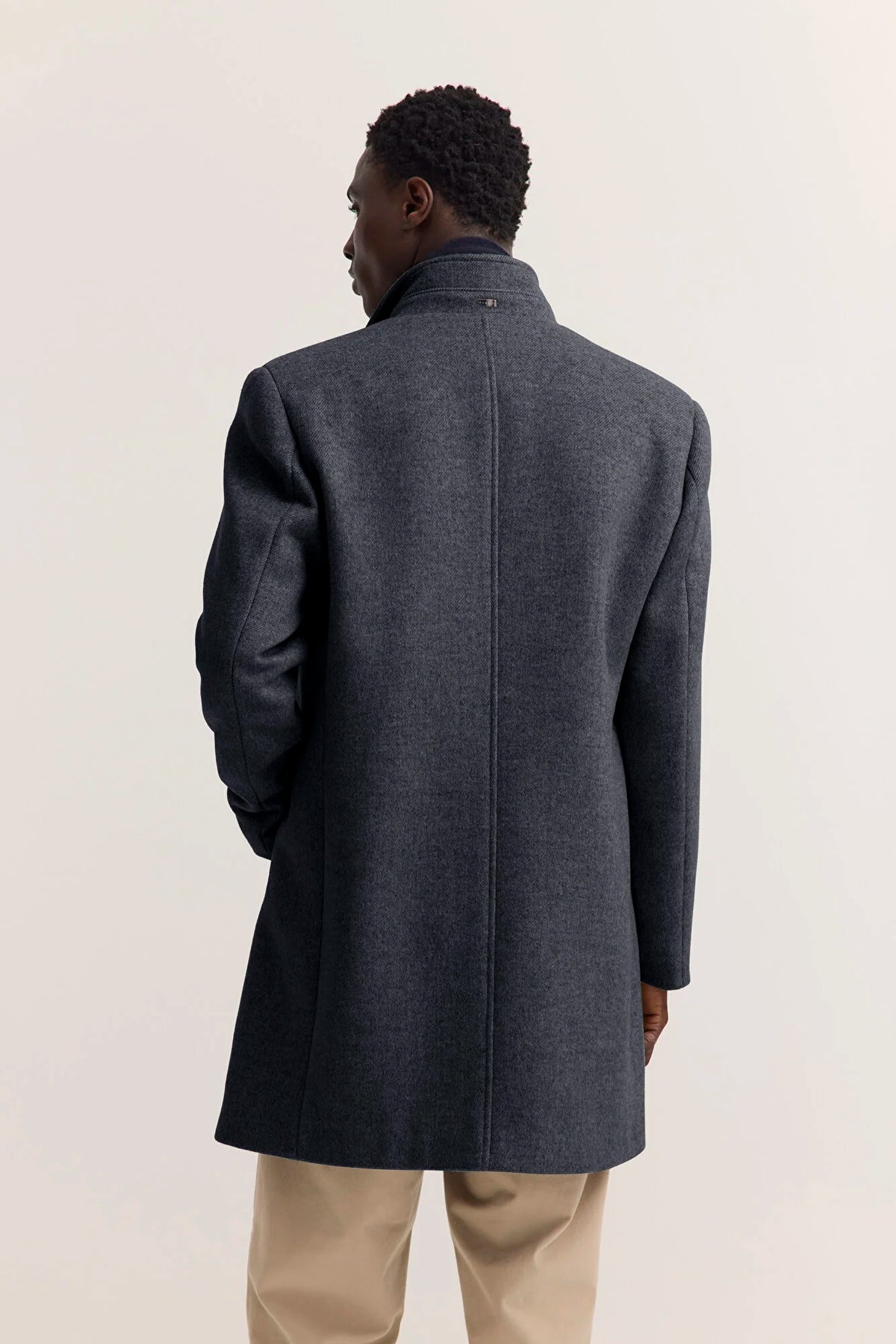 Bugatti Wool Blend Coat - Navy