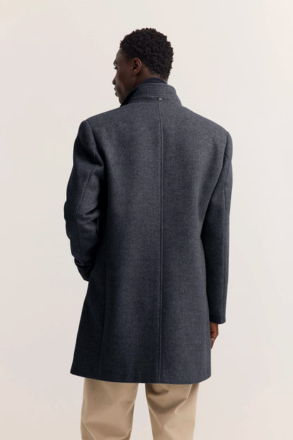 Bugatti Wool Blend Coat - Navy