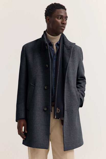Bugatti Wool Blend Coat - Navy