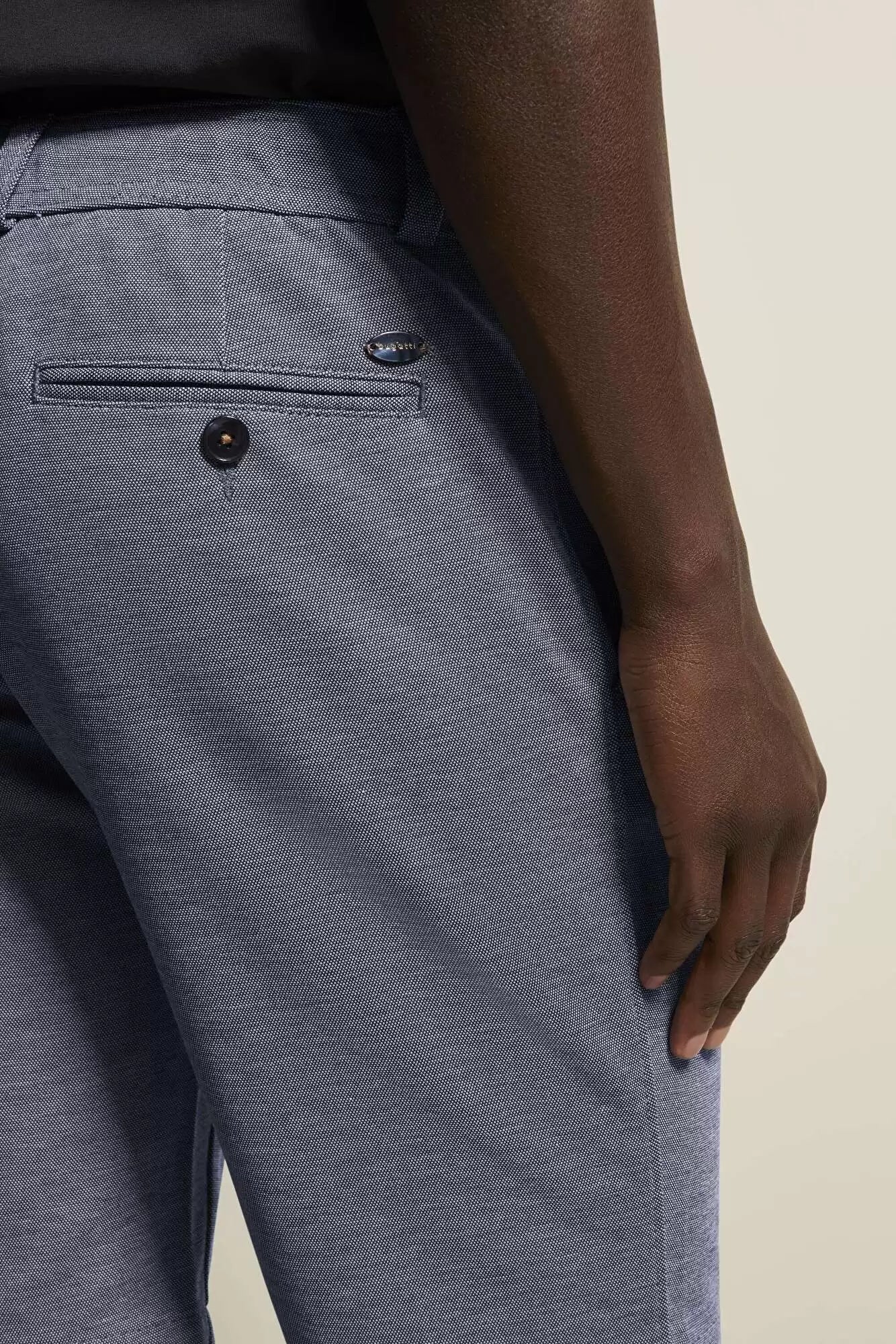 Bugatti Flexcity Drawstring Chino - Blue/Grey