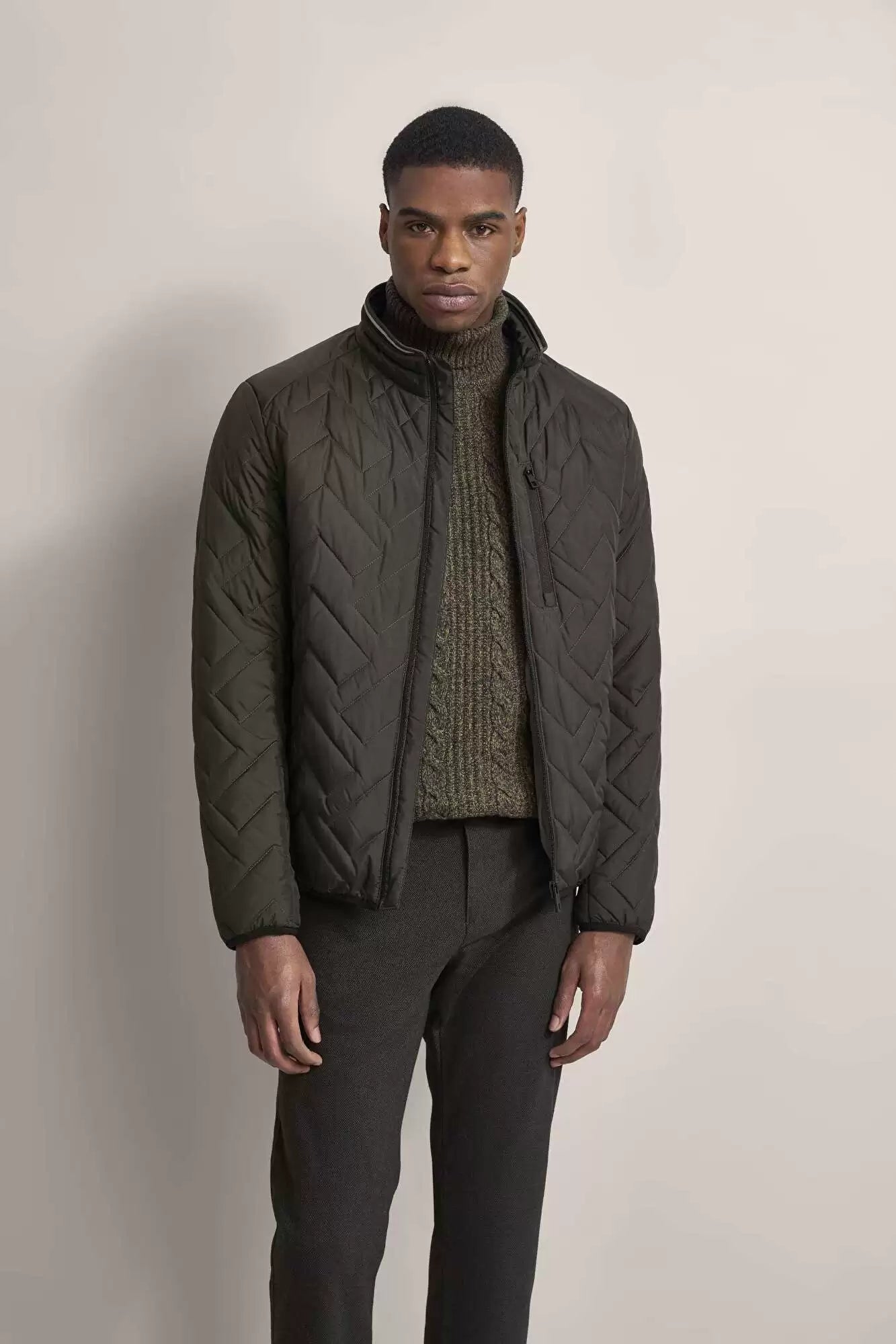 Bugatti Quilted Jacket - Olive Green