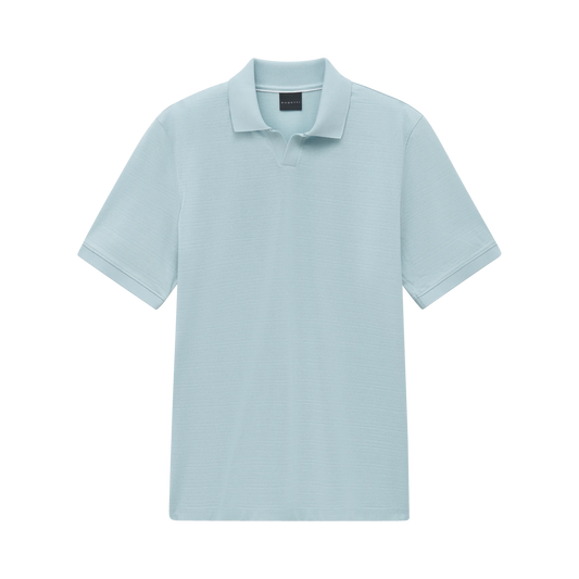 Bugatti V-Neck Polo- Duck Egg