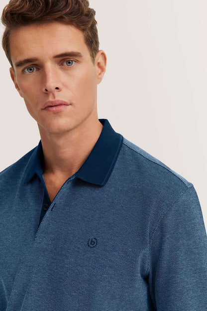 Bugatti Two-Tone Polo Shirt - Navy
