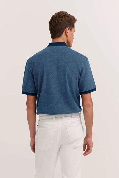 Bugatti Two-Tone Polo Shirt - Navy