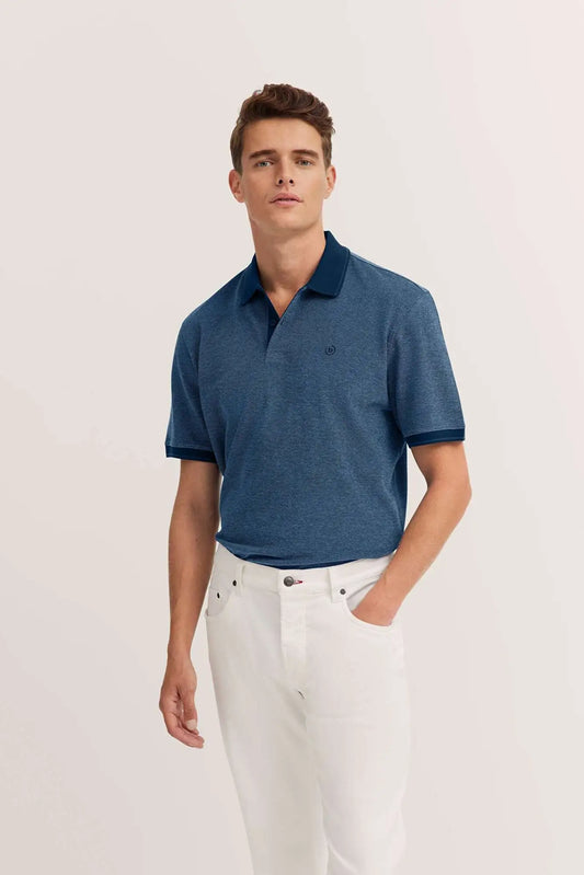 Bugatti Two-Tone Polo Shirt - Navy