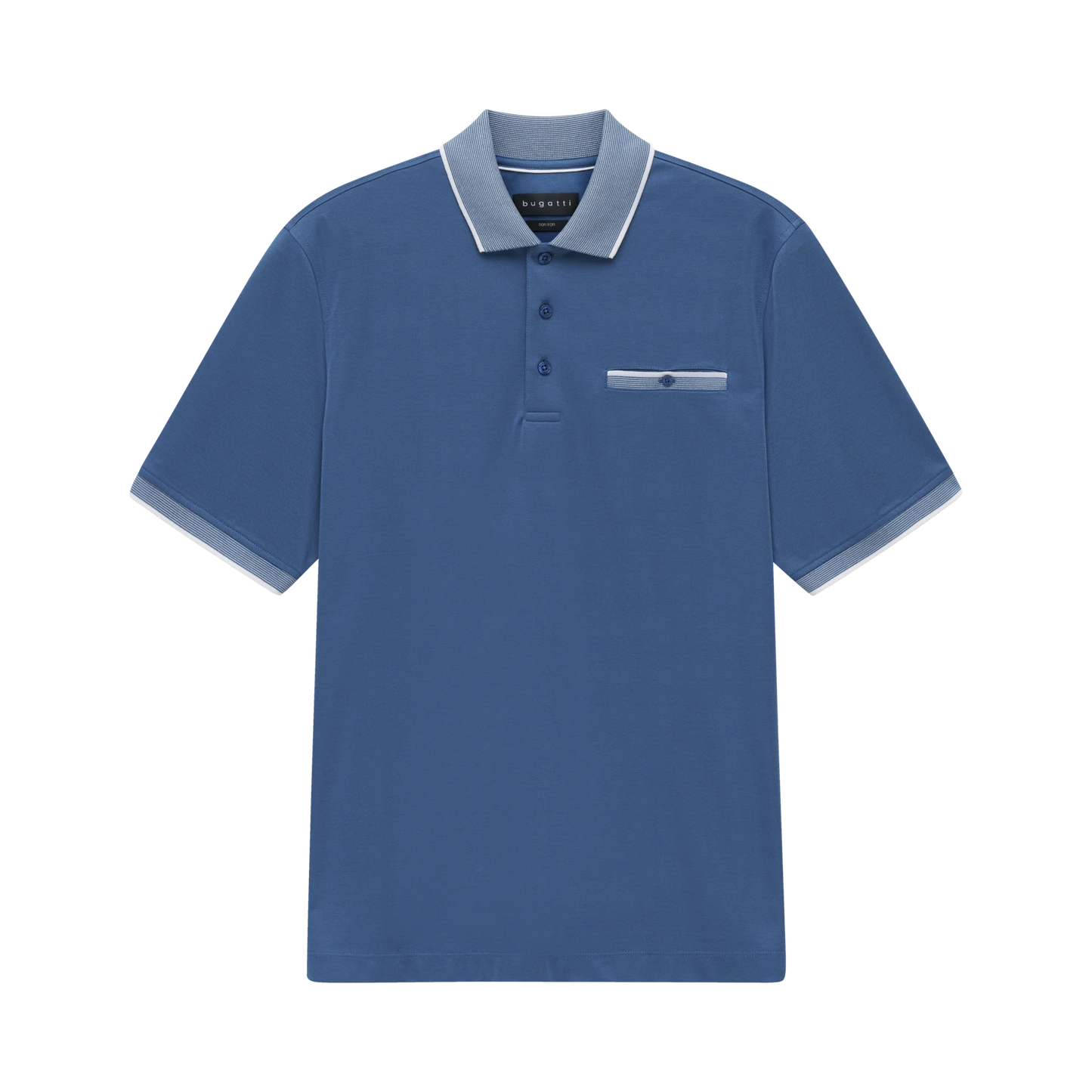 Bugatti Short Sleeve Pocket Polo- Dark Blue