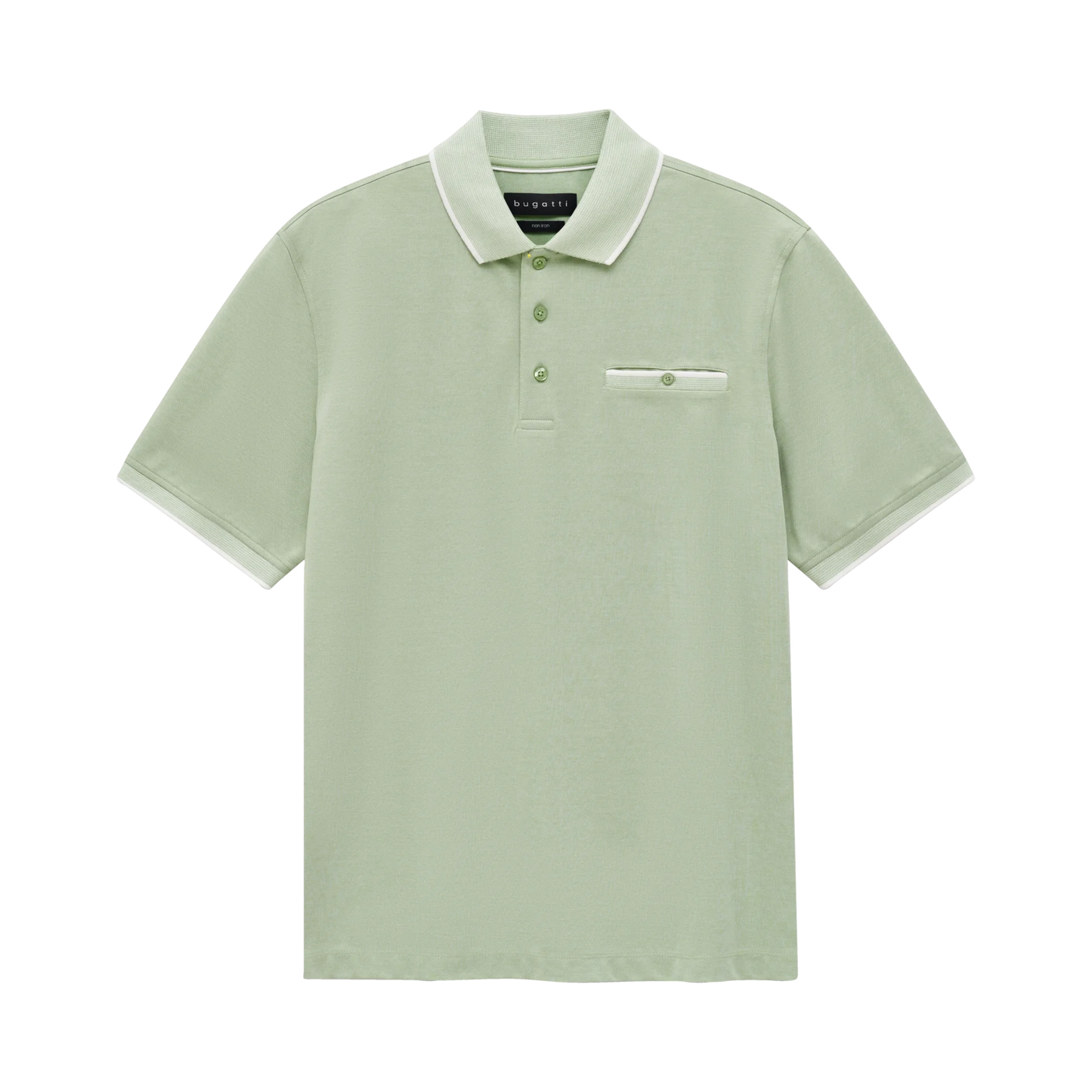 Bugatti Short Sleeve Pocket Polo - Lime Green