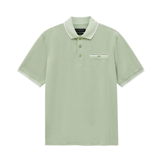 Bugatti Short Sleeve Pocket Polo - Lime Green