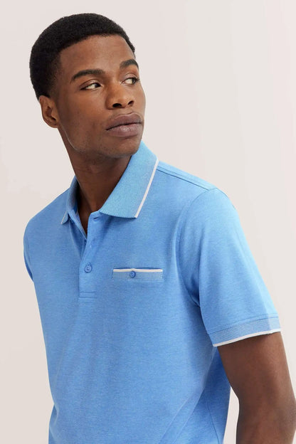 Bugatti Contrast Polo - Sky Blue