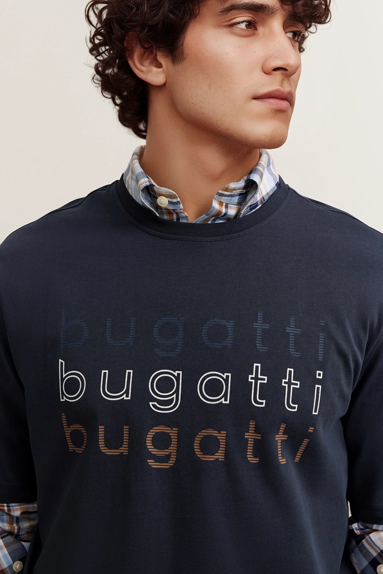 Bugatti Logo Tee - Navy