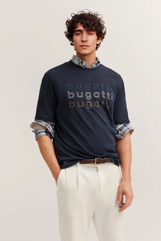 Bugatti Logo Tee - Navy