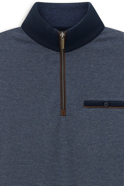 Bugatti Half Zip Sweatshirt - Navy