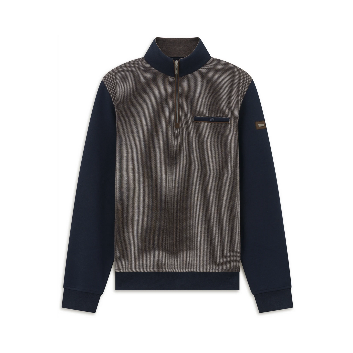 Bugatti Half Zip Sweatshirt - Brown