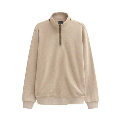 Bugatti Zip Knit Jumper - Beige