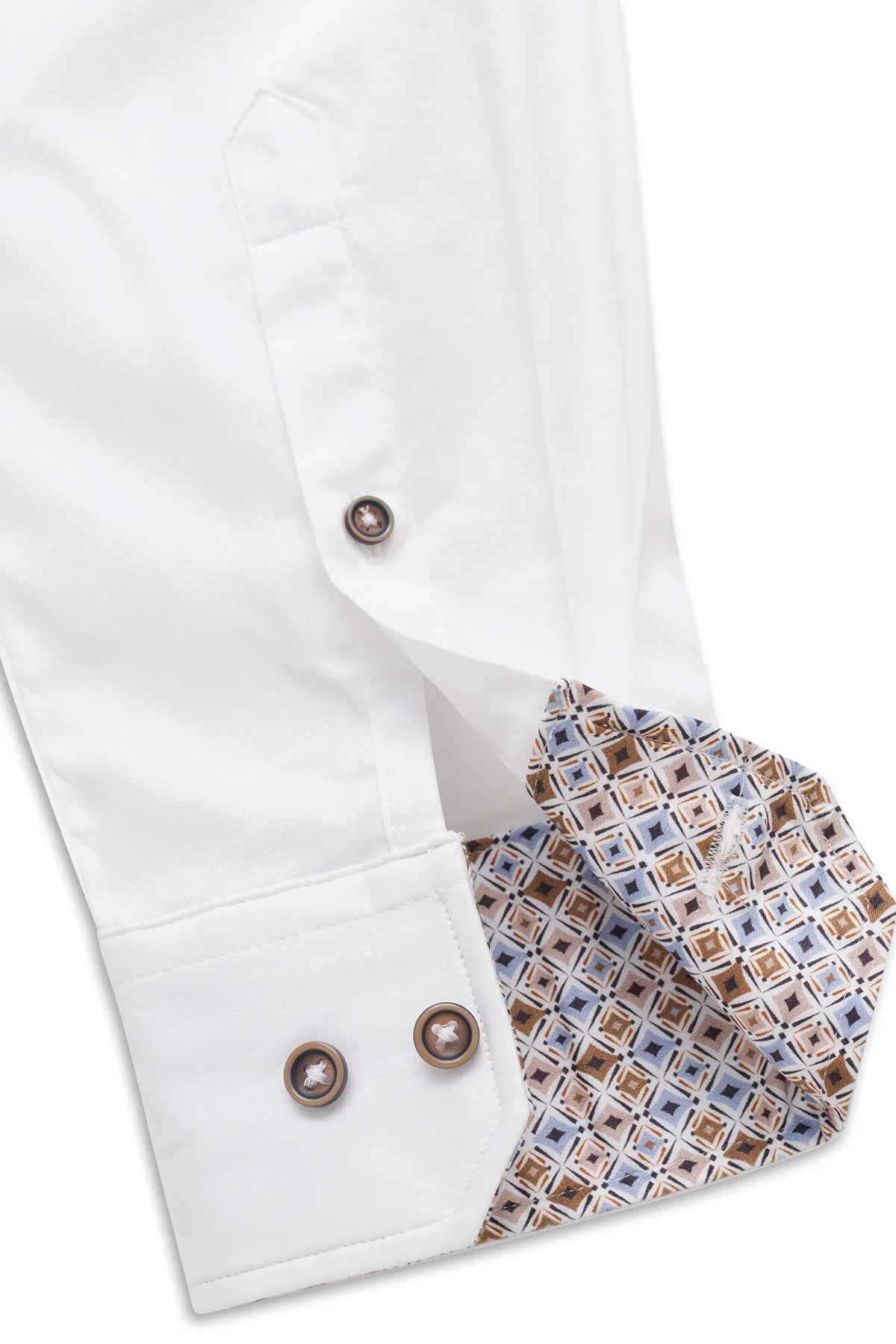 Bugatti Long Sleeve Casual Shirt - White