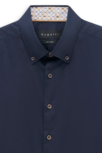 Bugatti Long Sleeve Casual Shirt - Navy