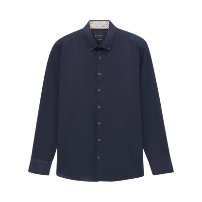 Bugatti Long Sleeve Casual Shirt - Navy