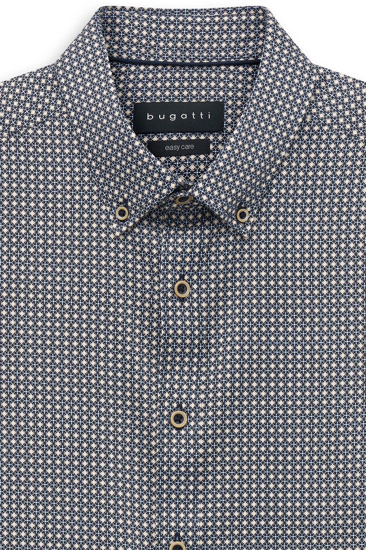 Bugatti Long Sleeve Casual Shirt - Navy Print